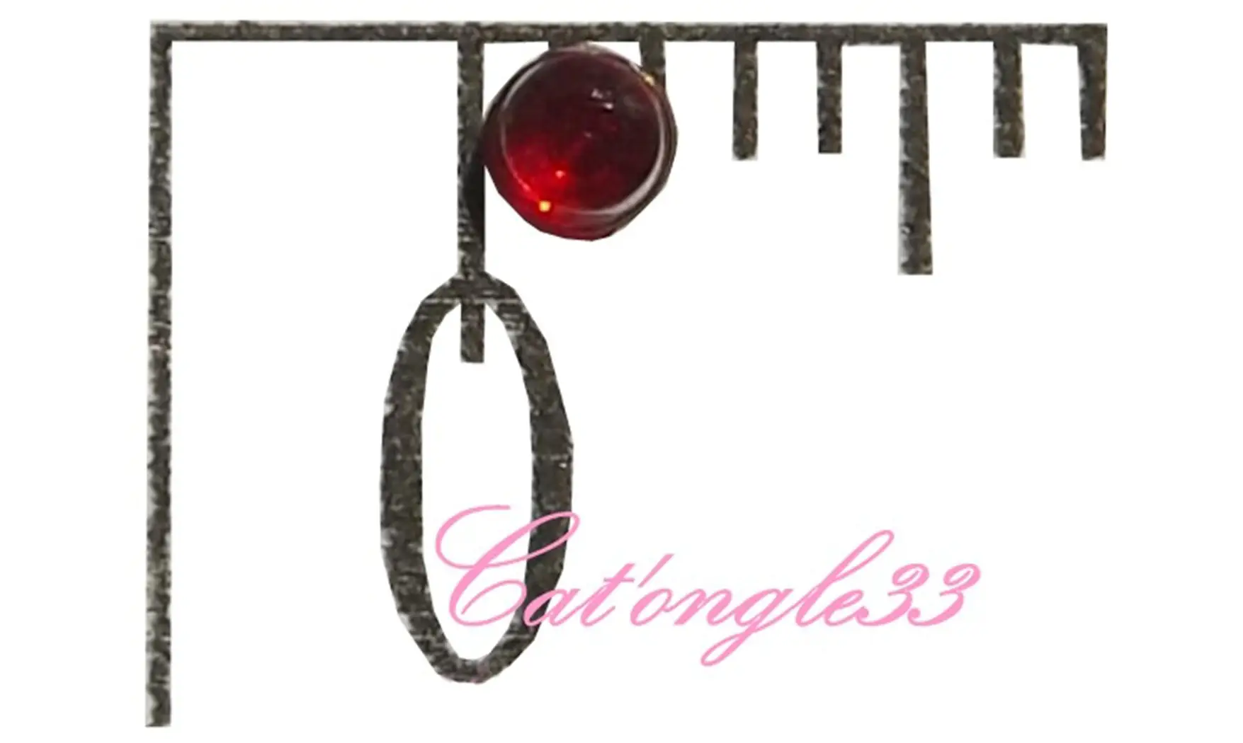Strass rond rouge 2mm