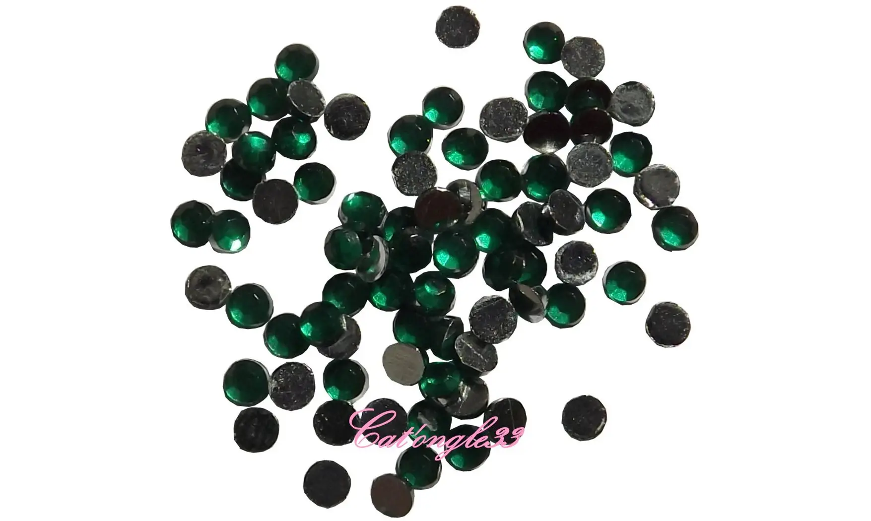 Strass rond vert sapin 2mm