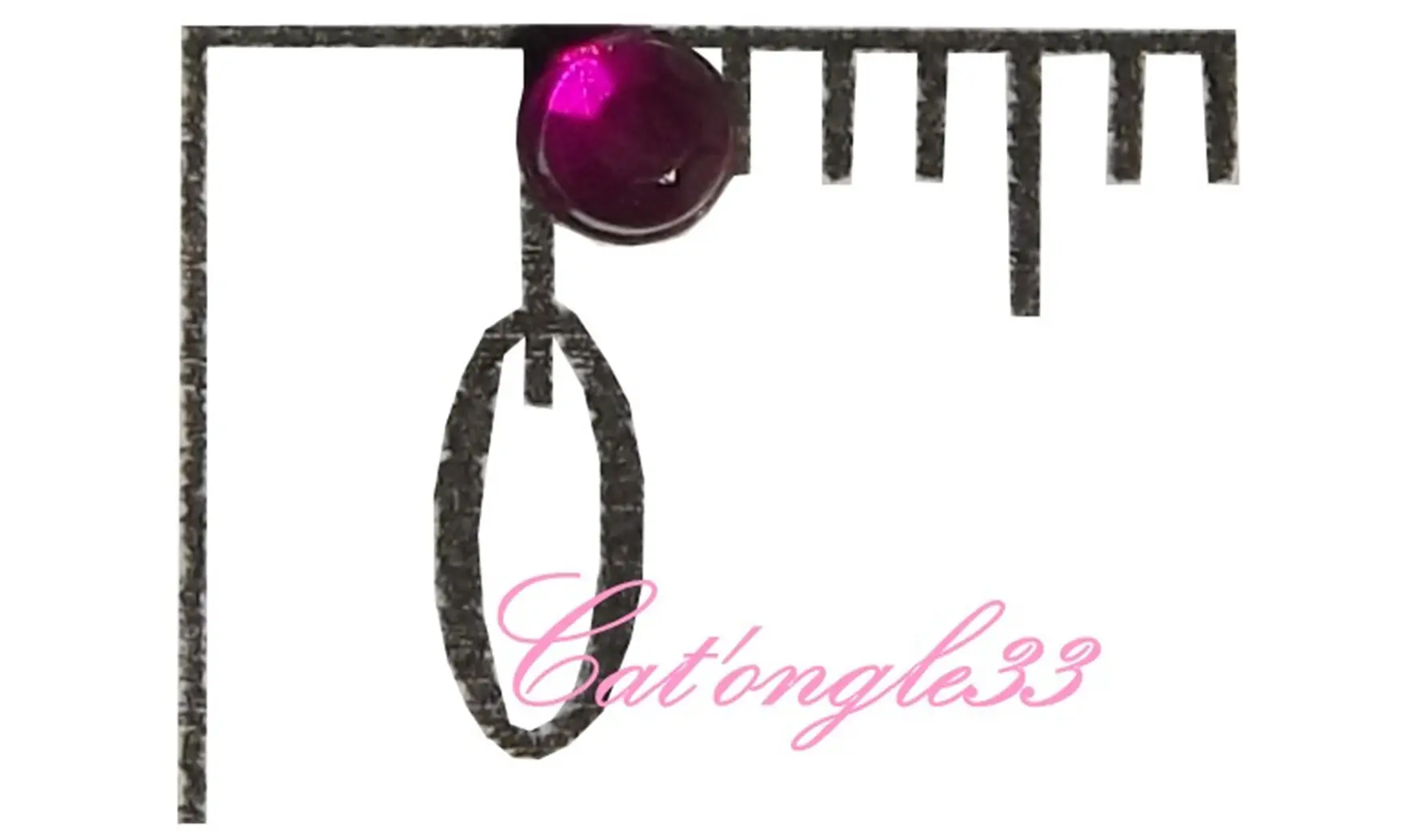 Strass rond fuchsia 2mm