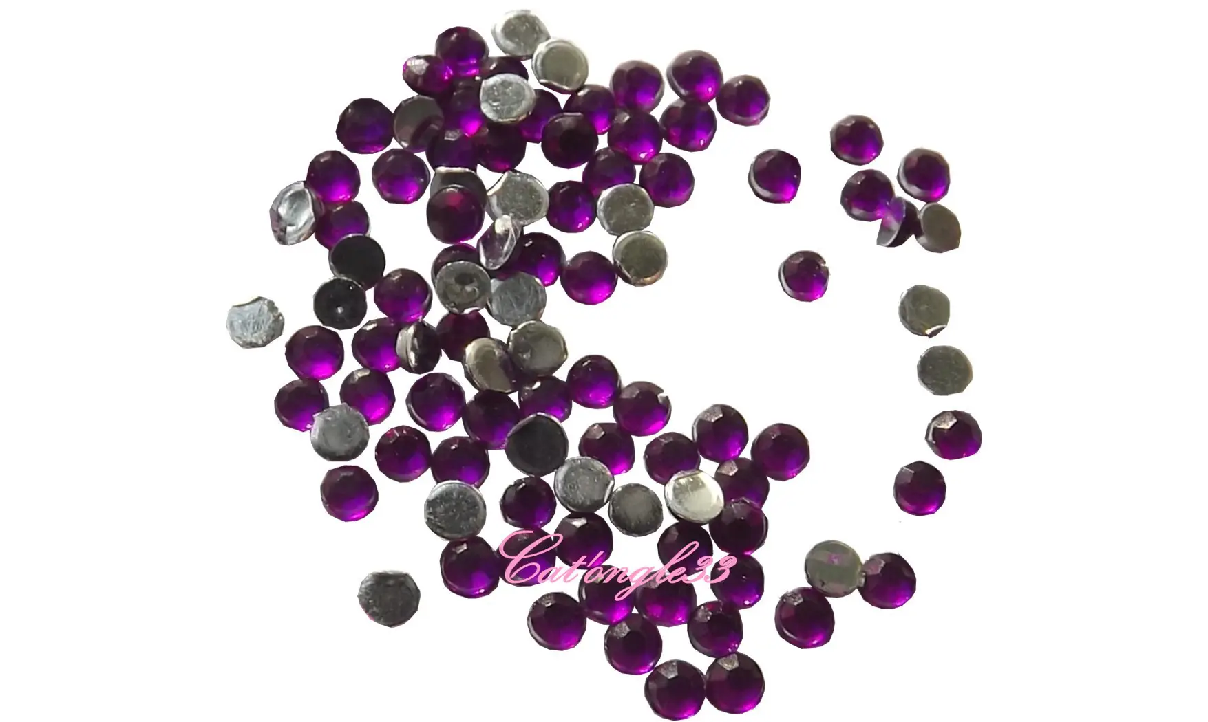 Strass rond violet 1,5mm
