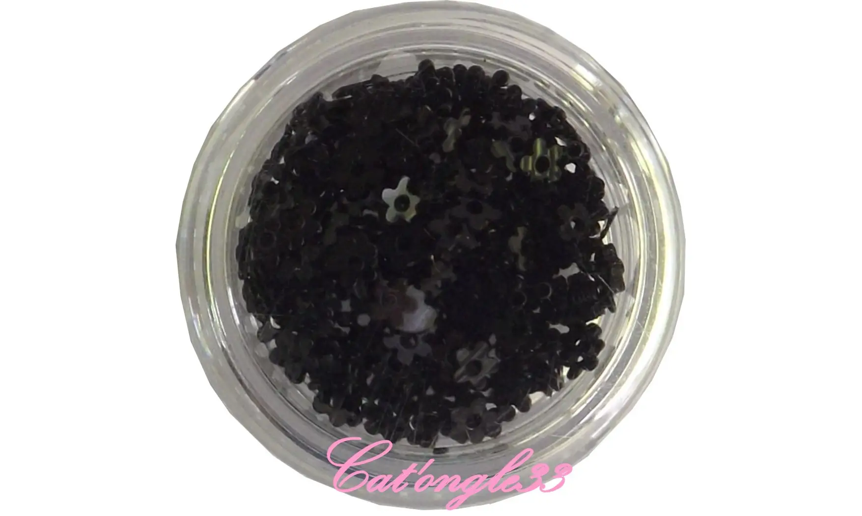 Dazzling hologramme fleur troué noir