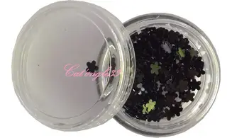 Dazzling hologramme fleurs noir