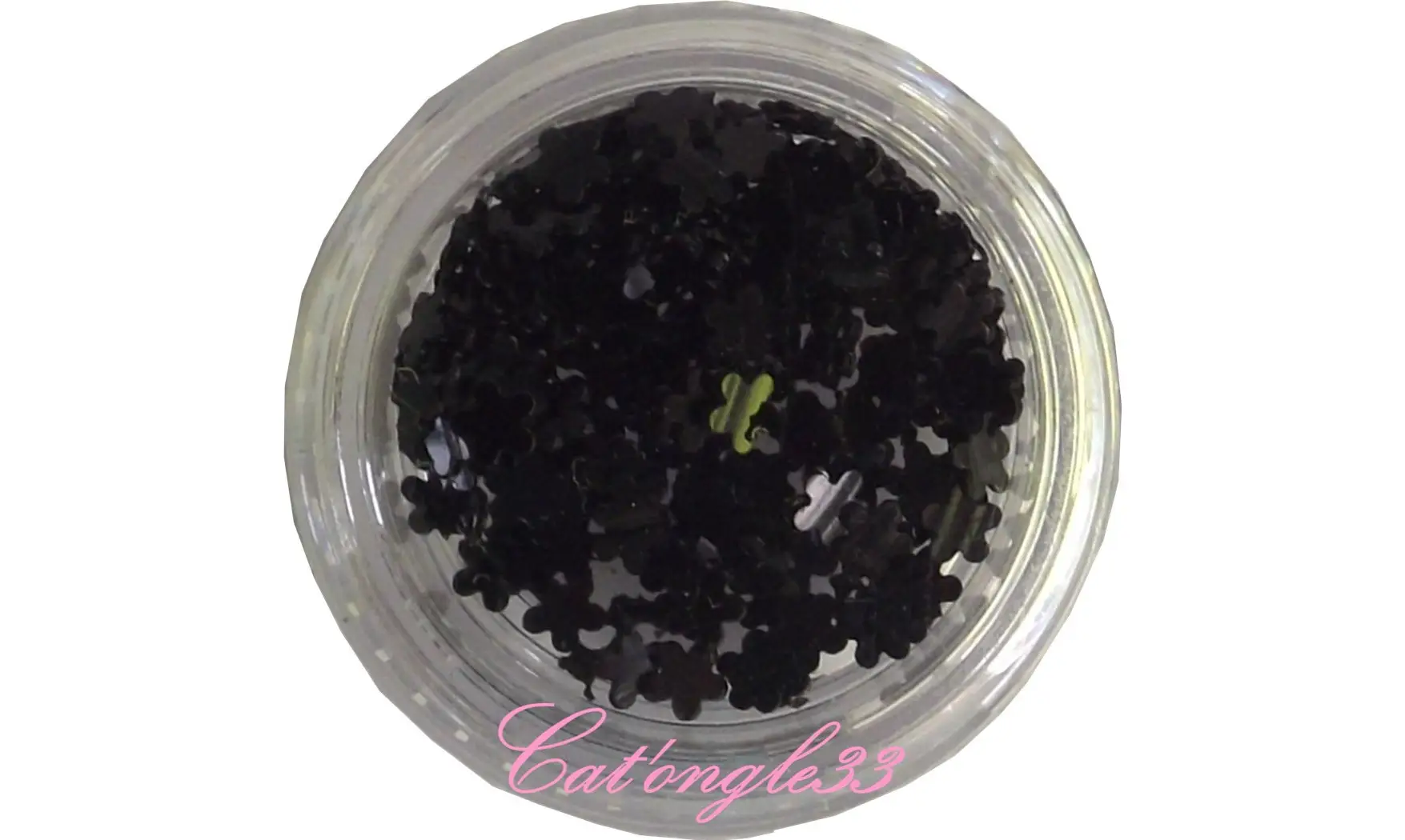 Dazzling hologramme fleurs noir