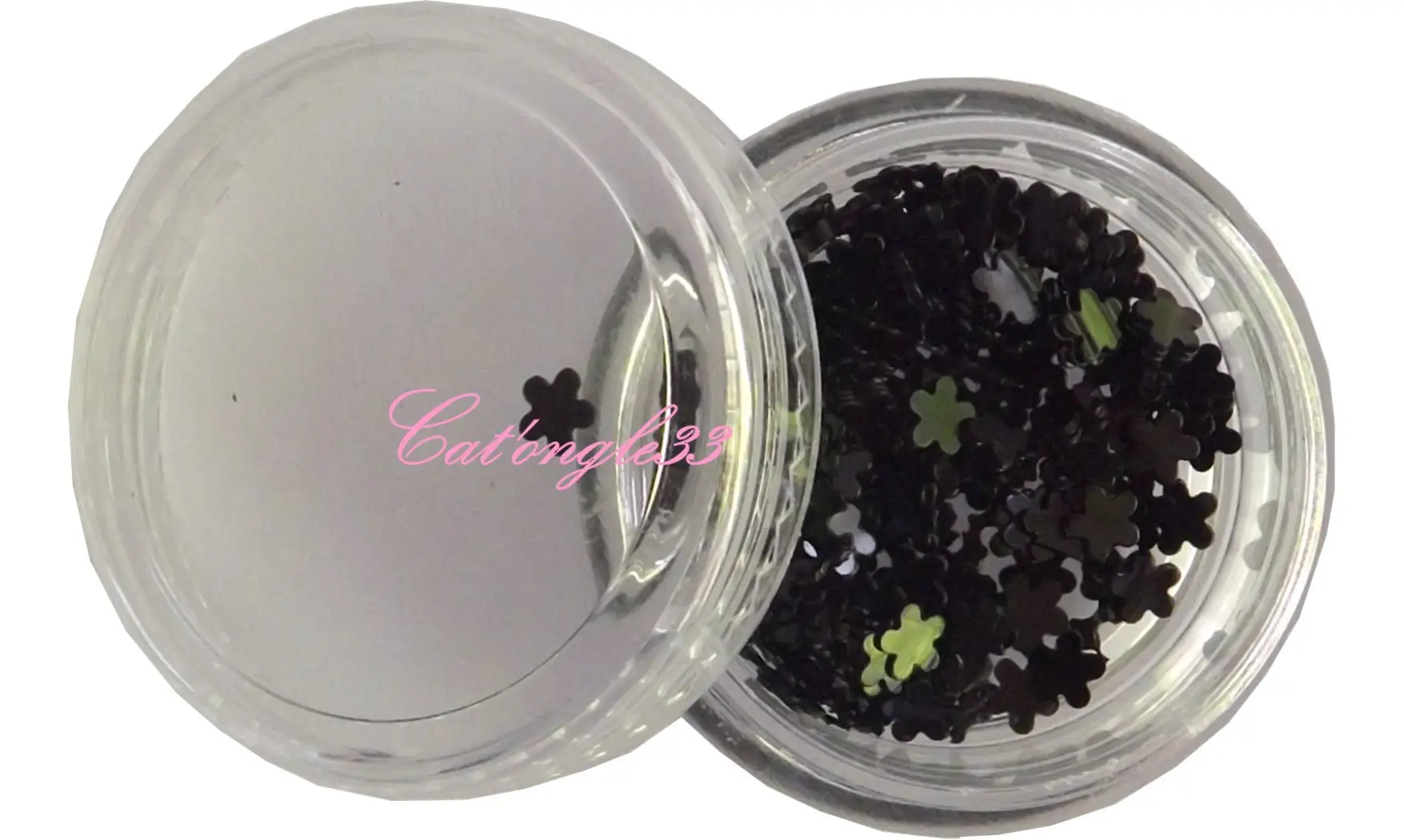Dazzling hologramme fleurs noir