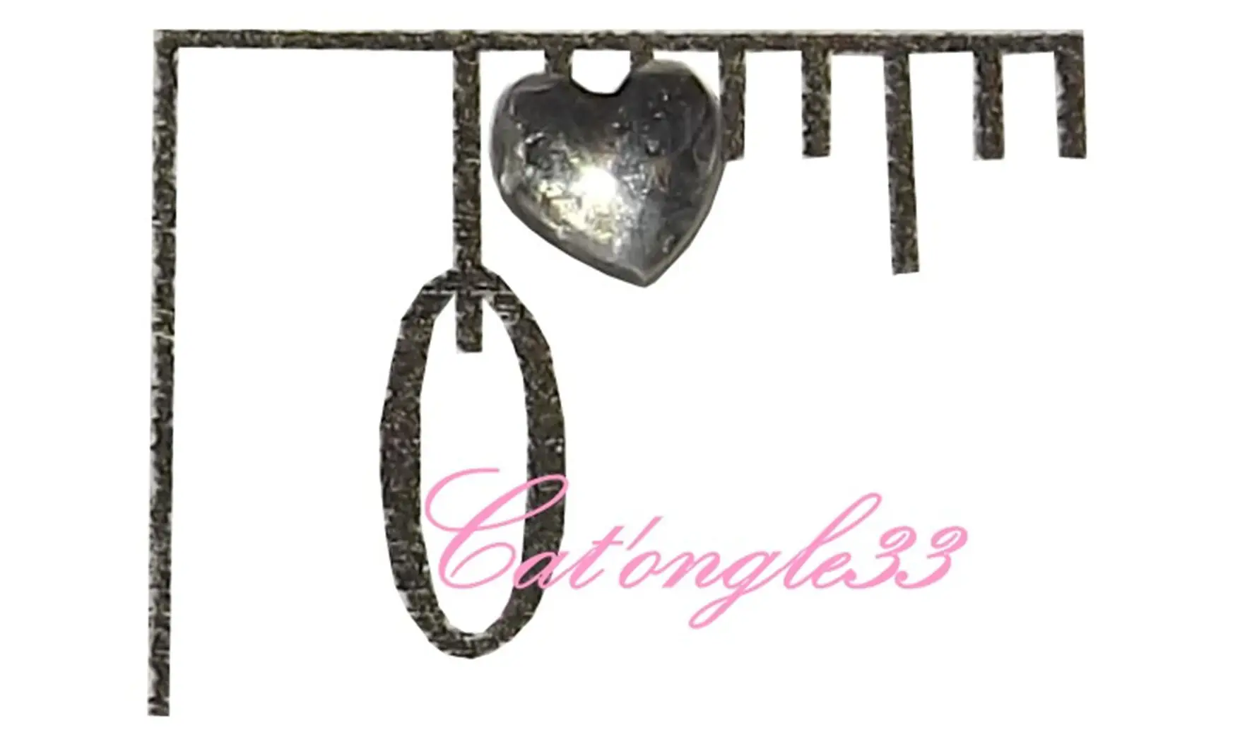 Strass cœur argent