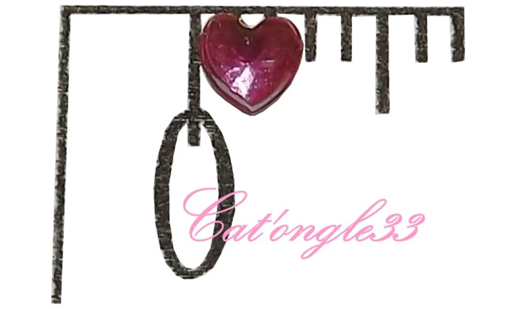 Strass cœur rose