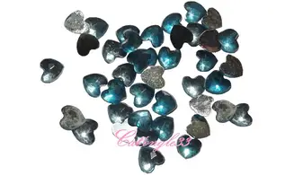 Strass cœur turquoise