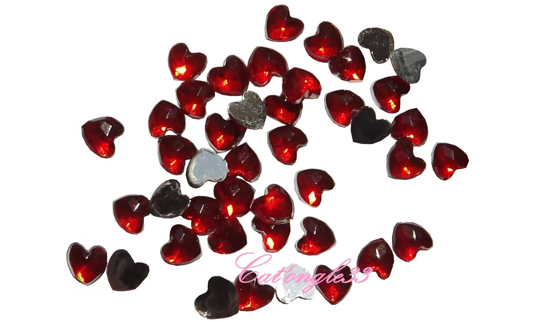 Strass cœur rouge