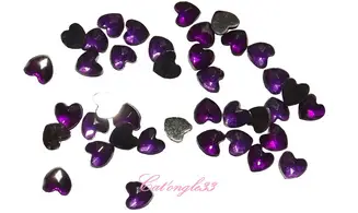 Strass cœur violet
