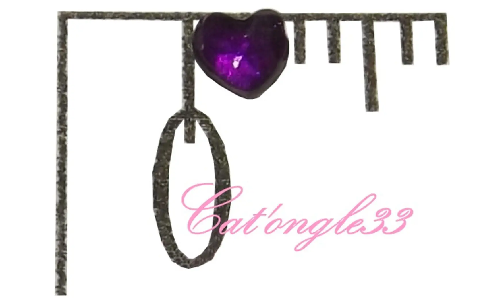 Strass cœur violet
