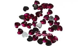 Strass cœur fuchsia