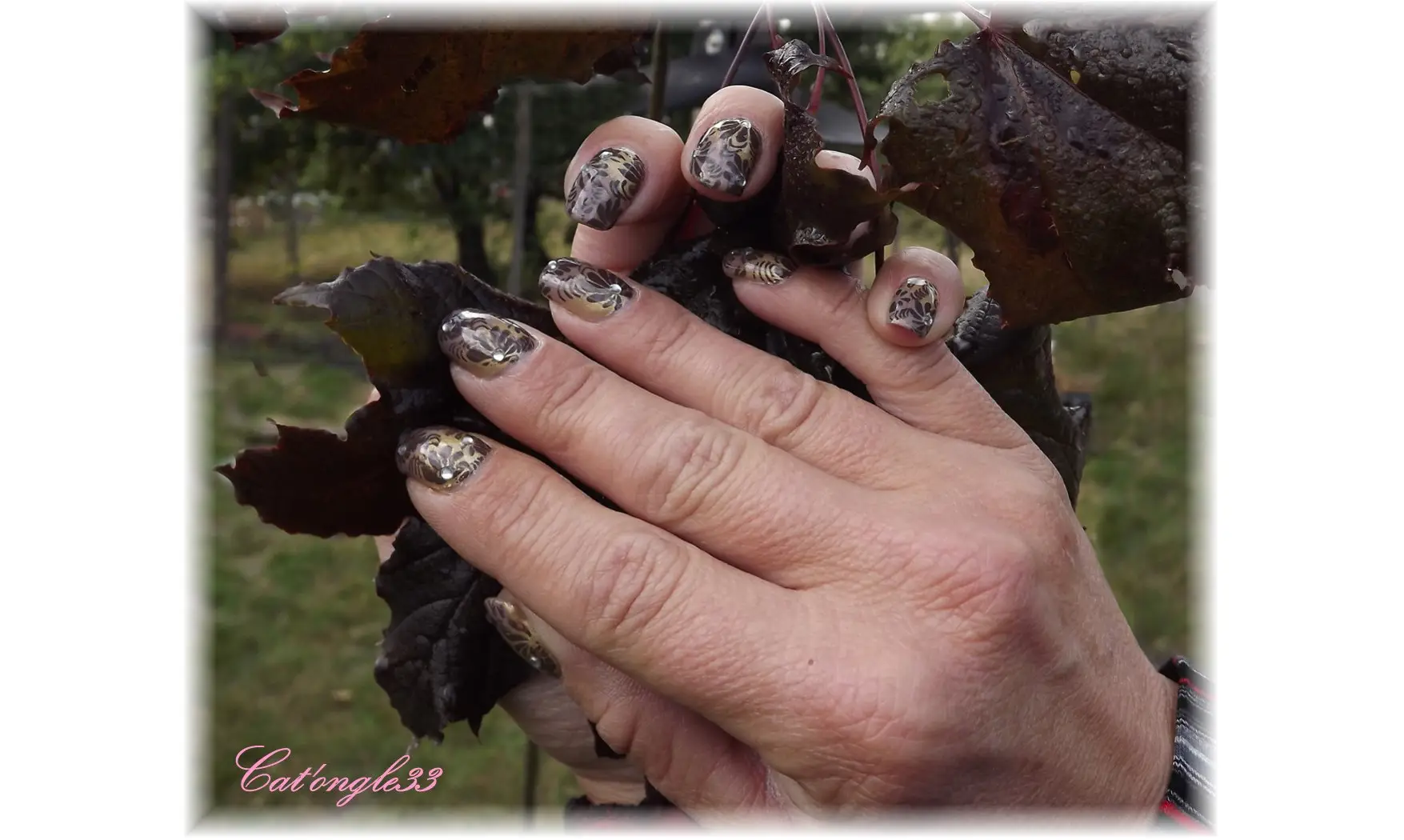 Plaque stamping ronde A05 nail art