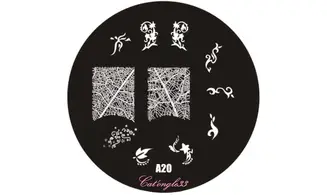 Plaque stamping ronde A20 nail art