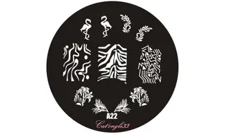 Plaque stamping ronde A22 nail art