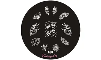 Plaque stamping ronde A30 nail art
