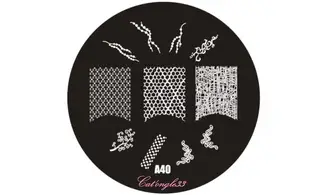 Plaque stamping ronde A40 nail art